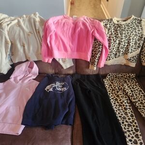 Girls Sweat Shirt And Pants Bundle,  Size 7-8